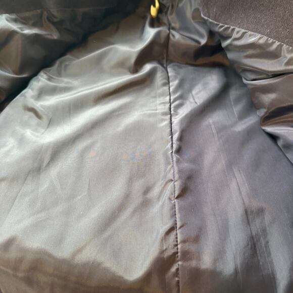 EUC Vtg 80s 90s Andrea Marin Purple Wool Coat Velvet Paisley Shawl Collar L/XL - Picture 9 of 9